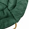 Flash Furniture Gwen 38 Oversize Portable Faux Fur Folding Saucer Moon Chair, Emerald Faux Fur/Soft Gold Frame FV-FMC-025-EMRLD-SGD-GG - alternate 2